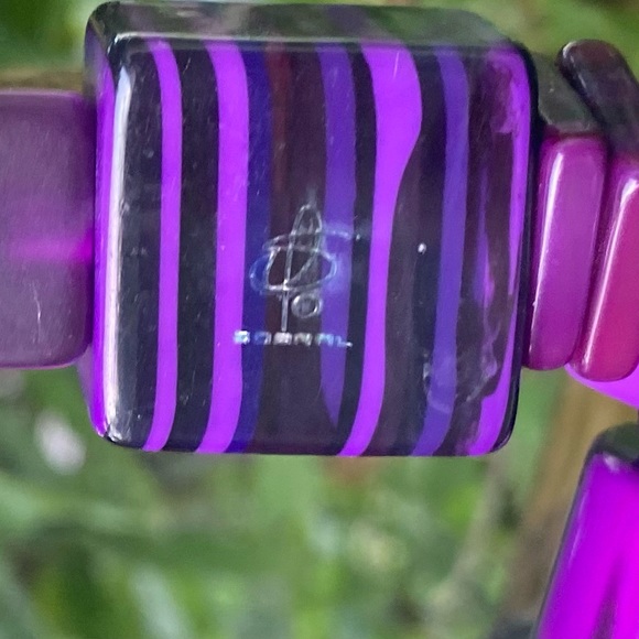 Sobral Jackie Brazil purple resin geometric bracelet - Picture 3 of 6